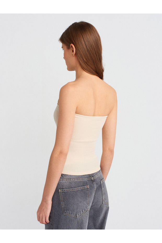 20659 Crop Top-Taş - 2