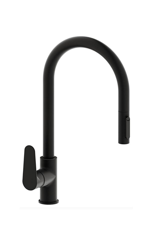 Niza Black Spiral 3-Way Purification Outlet Kitchen Faucet