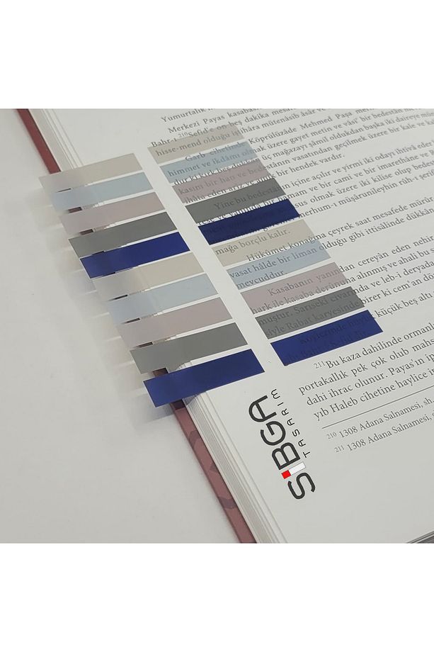 Şeffaf Renkli Postit Post-it Post It. Kitap Ayracı Ayraç Postit Sticker Not Kağıdı 200 Yaprak - 6
