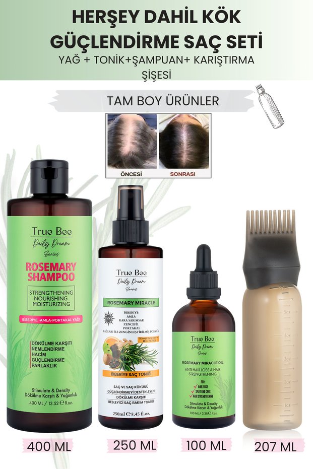Daily Dream Series | All-Inclusive 4-Piece Rosemary Hair Strengthening and Fast Lengthening Set