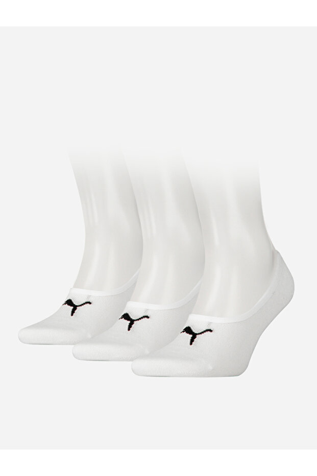 Footie 3-Pack Unisex White Casual Style Socks 90693002