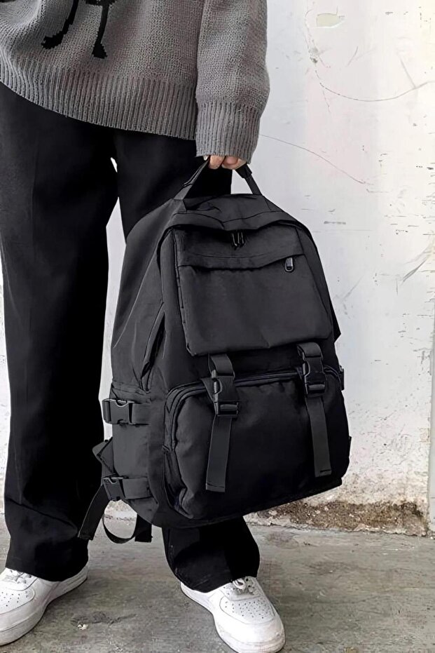 حقيبة ظهر باندولير سوداء - 4