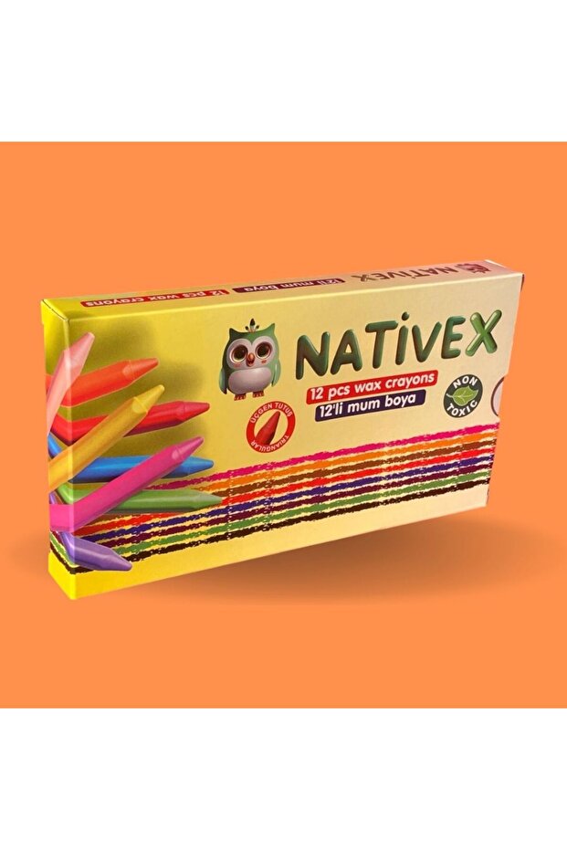 12 li Üçgen Wax Crayon Mum Boya