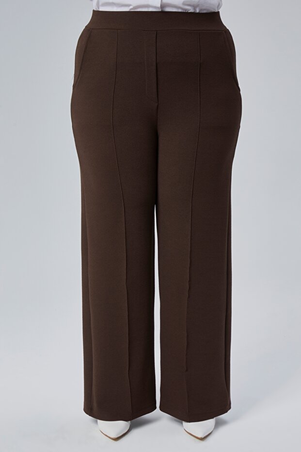 Normale Pallazo-Damenhose mit elastischer Taille - 3