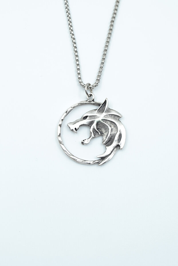 Witcher 3 Gümüş Kaplama Örme Zincir Kolye - 1