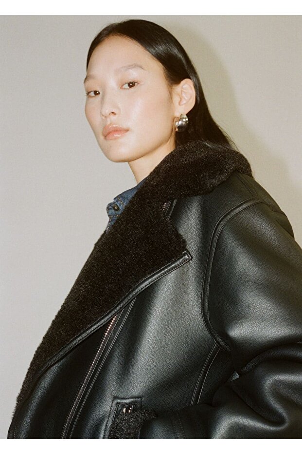 Suni kürk astarlı ceket - 5