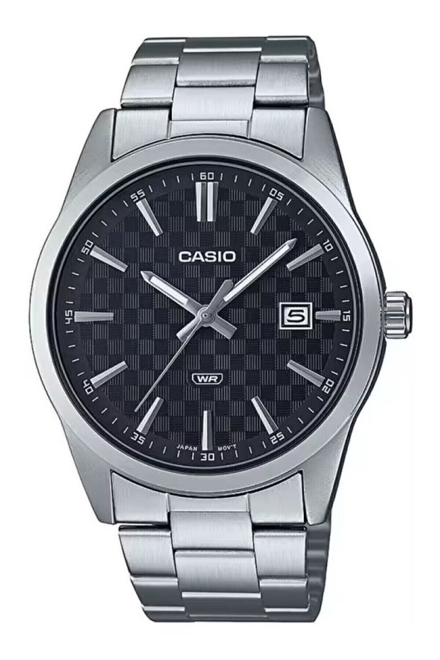 Men's Wristwatch with Black Dial Cord Gray Color Guaranteed