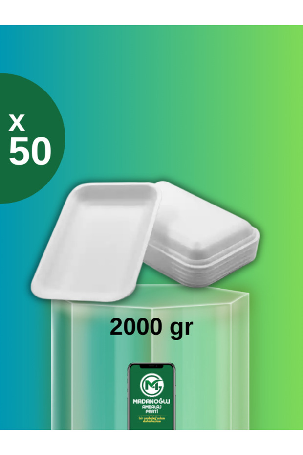 Köpük Tabak (Mod16/a) 2000 gr X 50 - 1