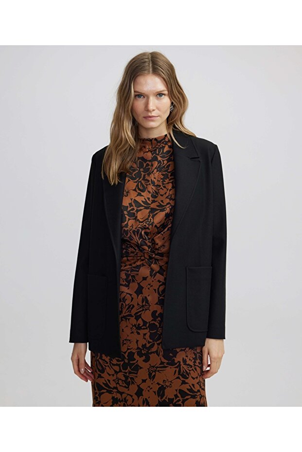 Oversize dokuma ceket - 1