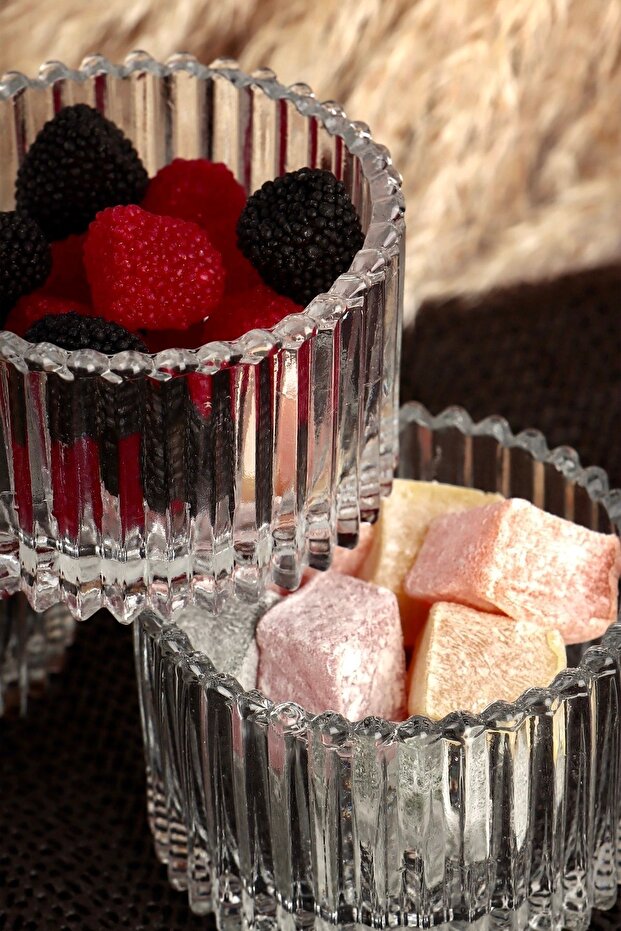 Sultan 4 Piece Glass Snack Bowl Presentation Magnolia-
