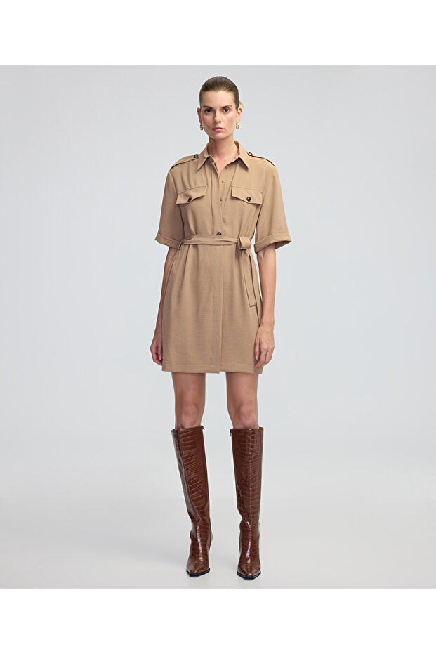 Cepli mini elbise - 2