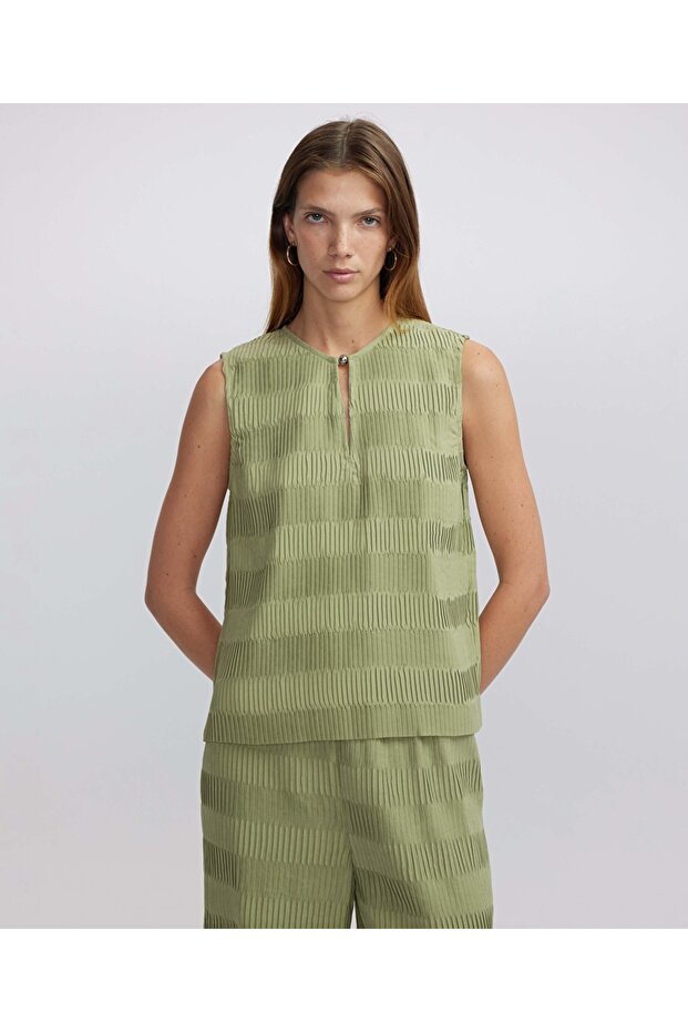 Kontrast efektli bluz - 1