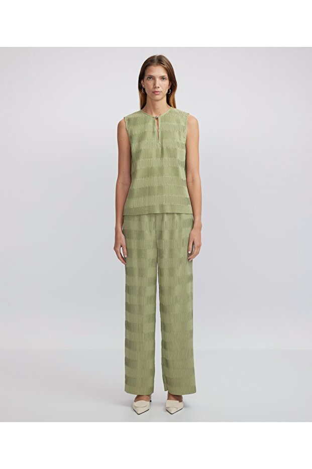 Kontrast efektli bluz - 5