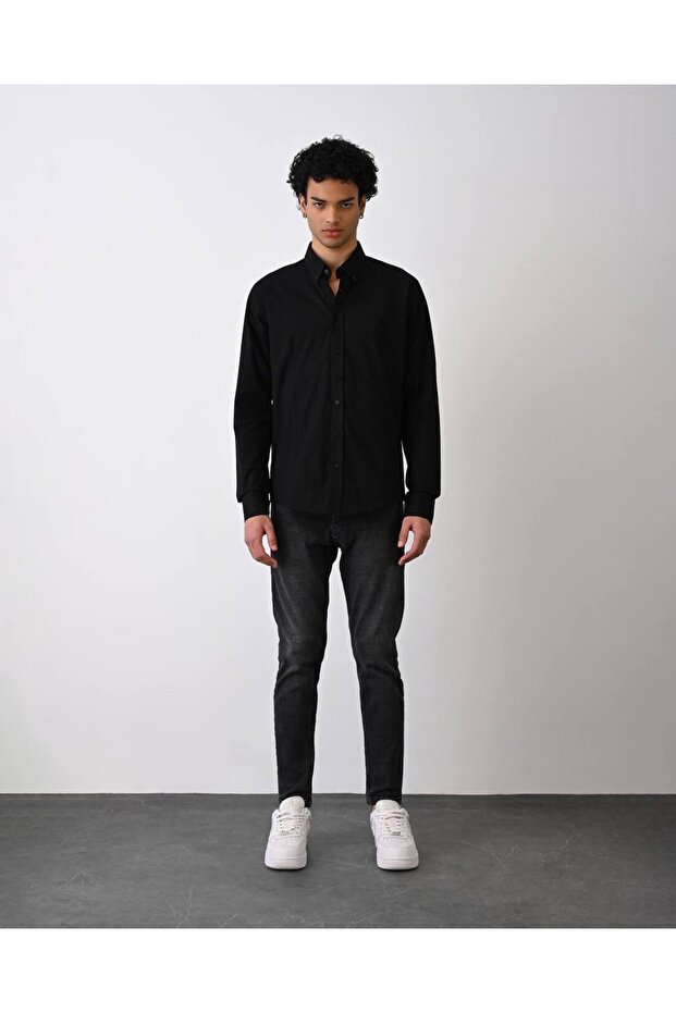 Düz Renk Gömlek - 3