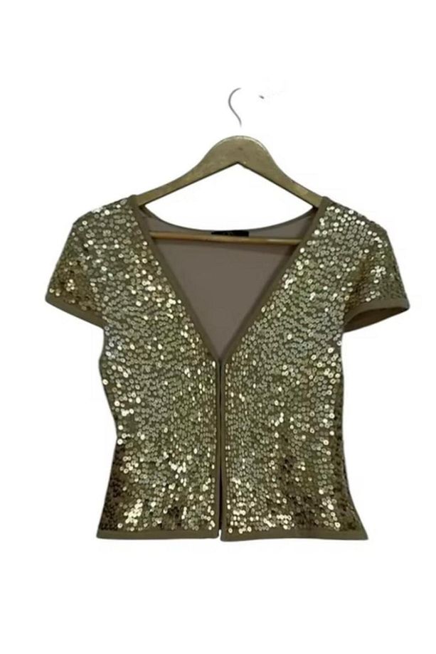 Full gold pullu triko yelek - 6