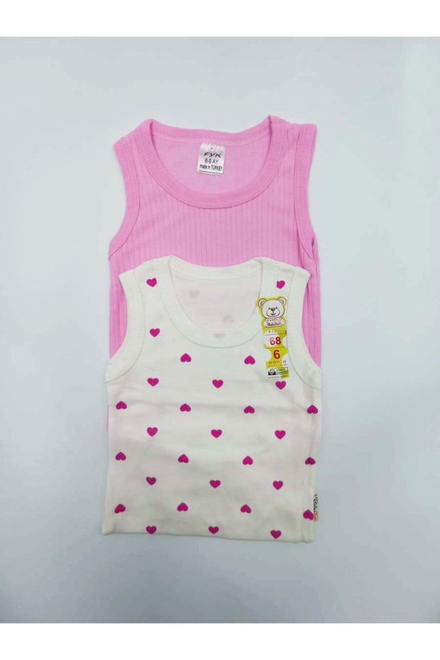 Baby Girl 2 Pieces 100% Cotton Summer Strap Snap Fastener Bodysuit Bodysuit