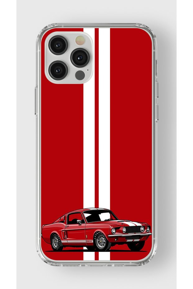 حافظة شفافة مطبوعة بتصميم سيارة متوافقة مع هاتف iPhone 16 Pro Max