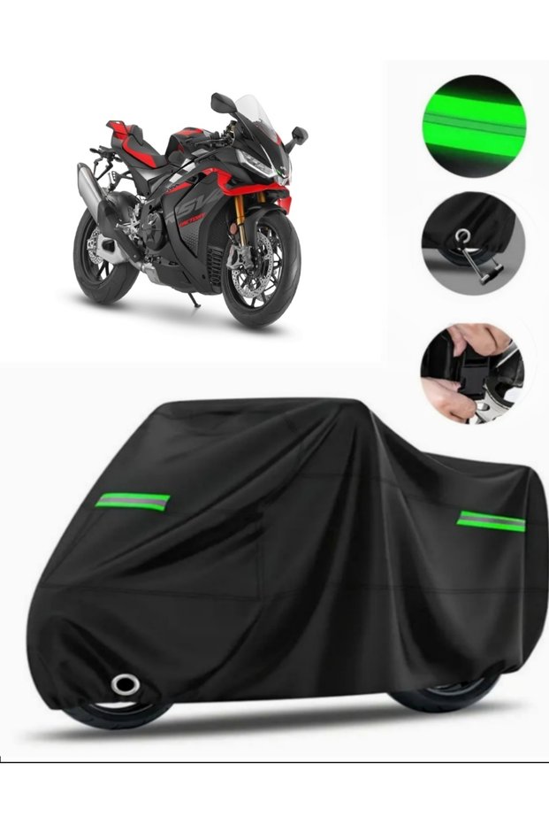 Aprilia Rsv4 Factory Compatible Motorcycle Tarpaulin Premium (Lock Compatible) - Black - Mpro9002