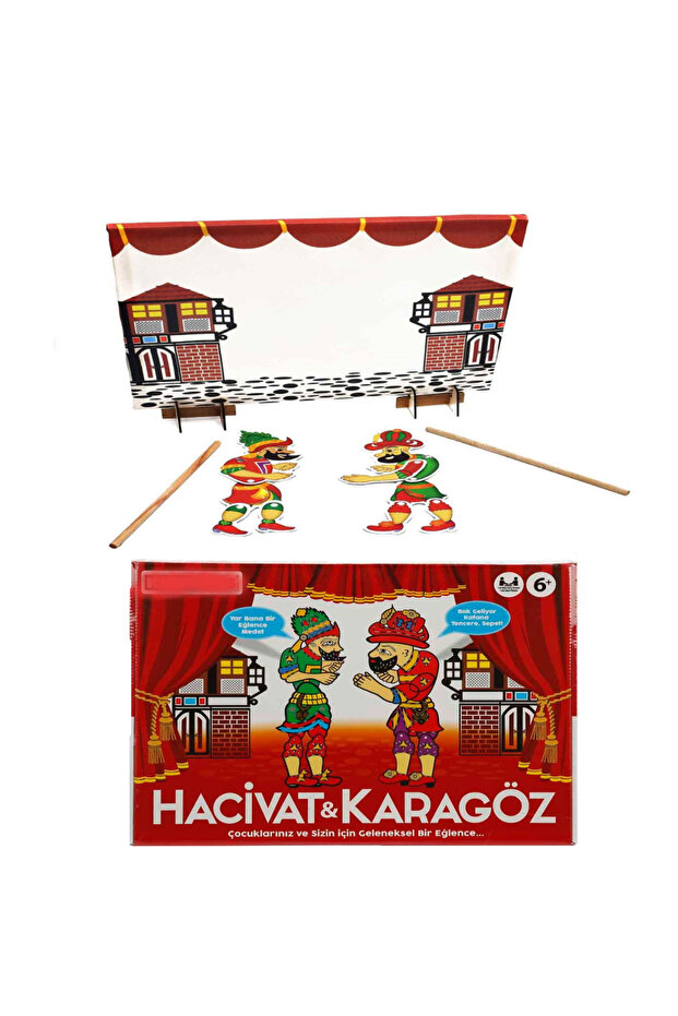 Hacivat and Karagöz Shadow Play Large Scene Hacivat Karagöz Curtain Play Scene Event Puppet Gstrs