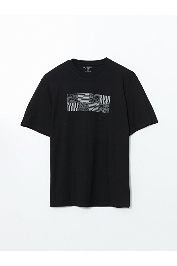 Crew Neck Printed Combed Cotton Men's T-Shirt (S5)