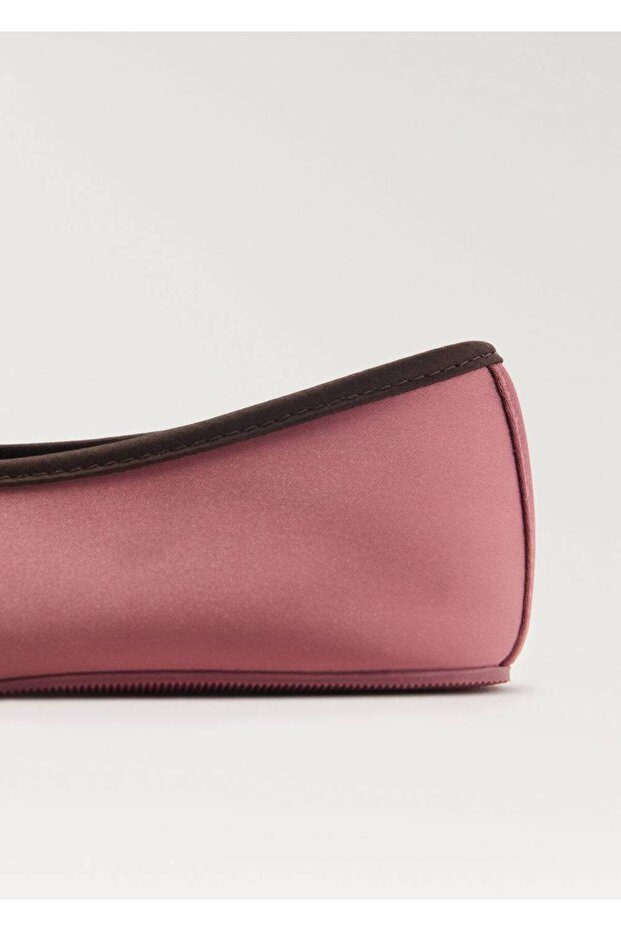 Saten Şeritli Kontrast Babet - 4