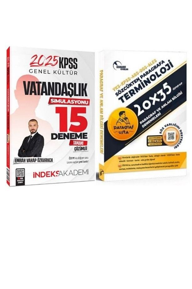 İndeks 2025 KPSS  Vatandaşlık ve Paragraf Deneme (2 Kitap) - 1