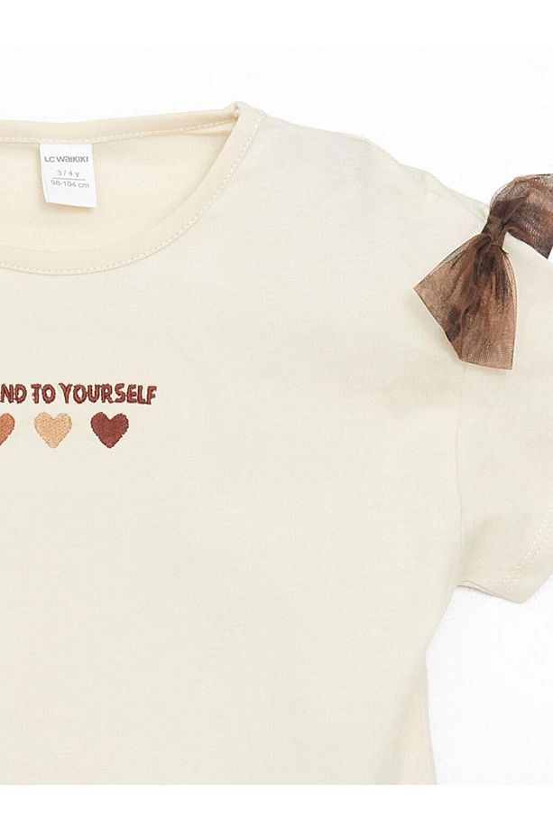 LCW Kids  Baskılı Kız Çocuk Tişört ve Tütülü Etek 2'li - 3