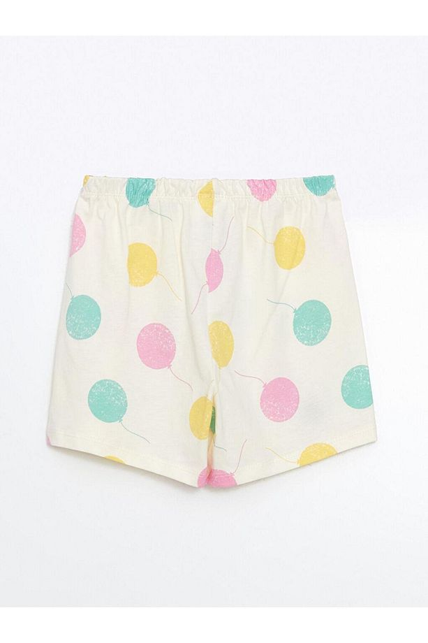 LCW Kids  Bisiklet Yaka Kız Çocuk Şortlu Pijama Takımı - 7