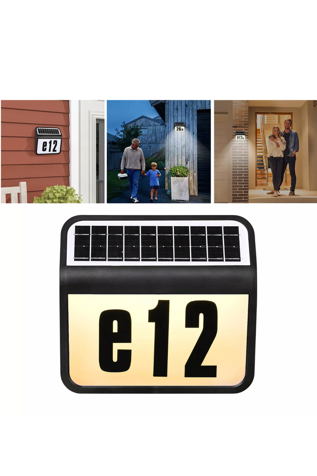 Solar ev kapı numarası siyah renk - 1