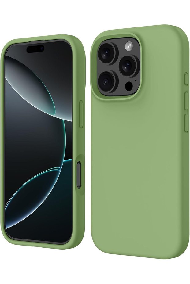 Soft Silicone with Velvet Inner Surface Compatible with iPhone 14 Pro High Quality Launch Case-Pistachio Green
