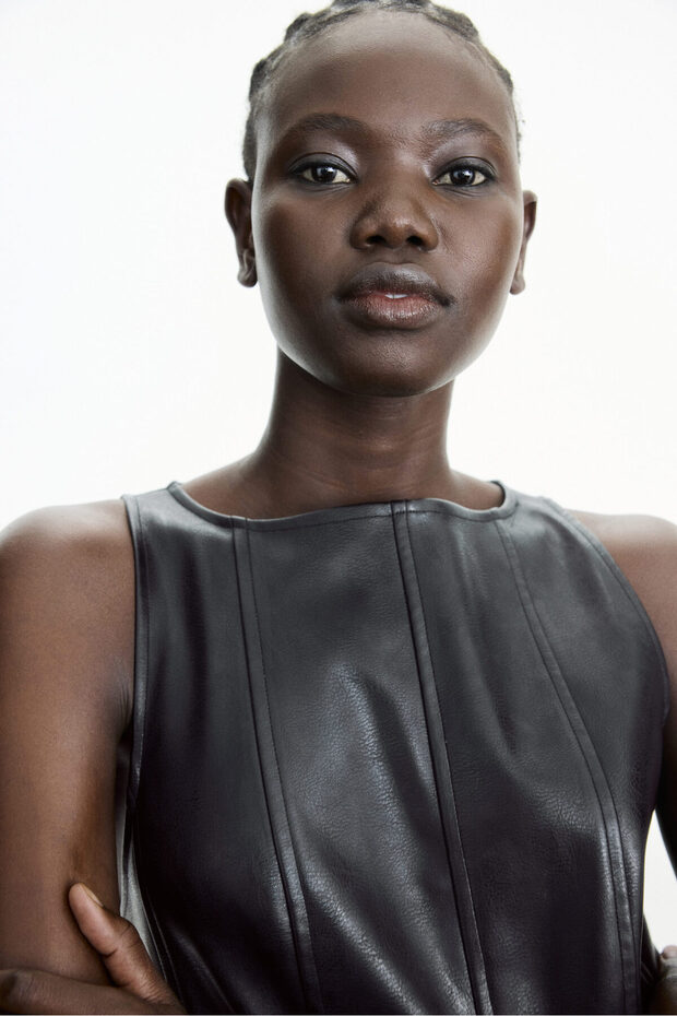 Kaplamalı Elbise - 4