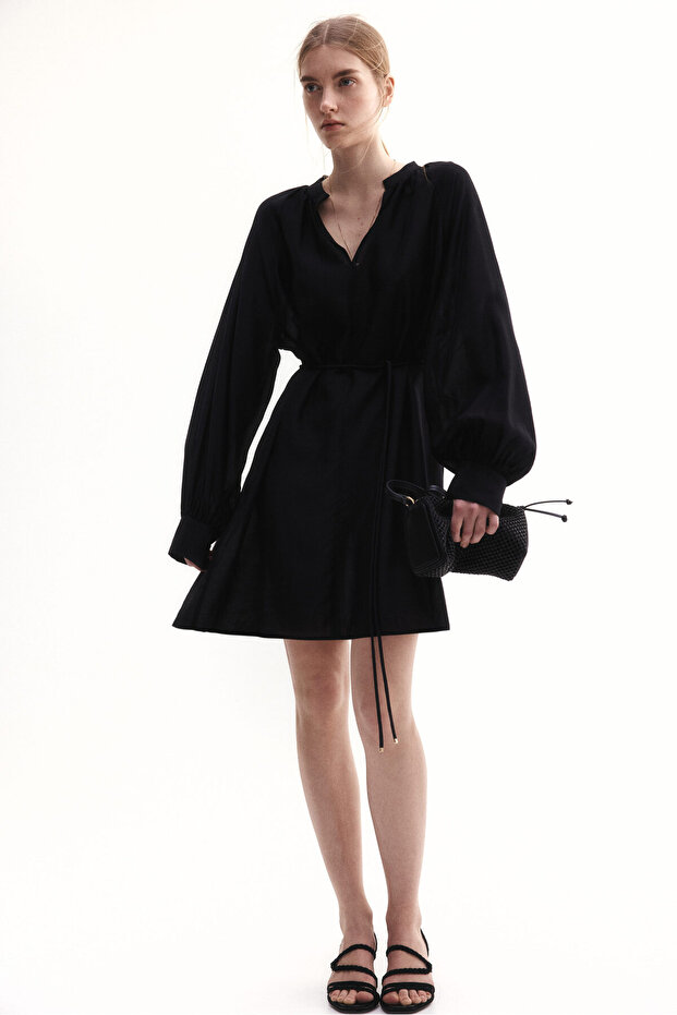 Kuşaklı Tunik Elbise - 2