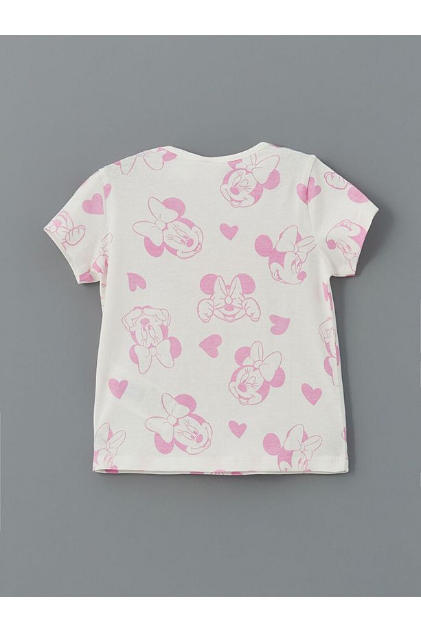 LCW baby Minnie Mouse Baskılı Kız Bebek Şortlu Pijama Takım - 4