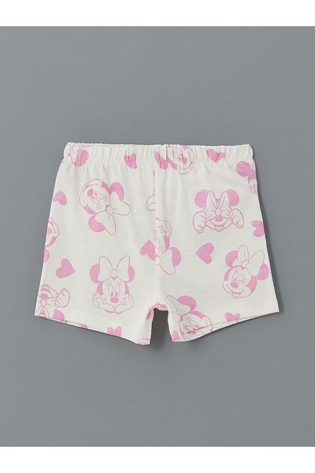 LCW baby Minnie Mouse Baskılı Kız Bebek Şortlu Pijama Takım - 5
