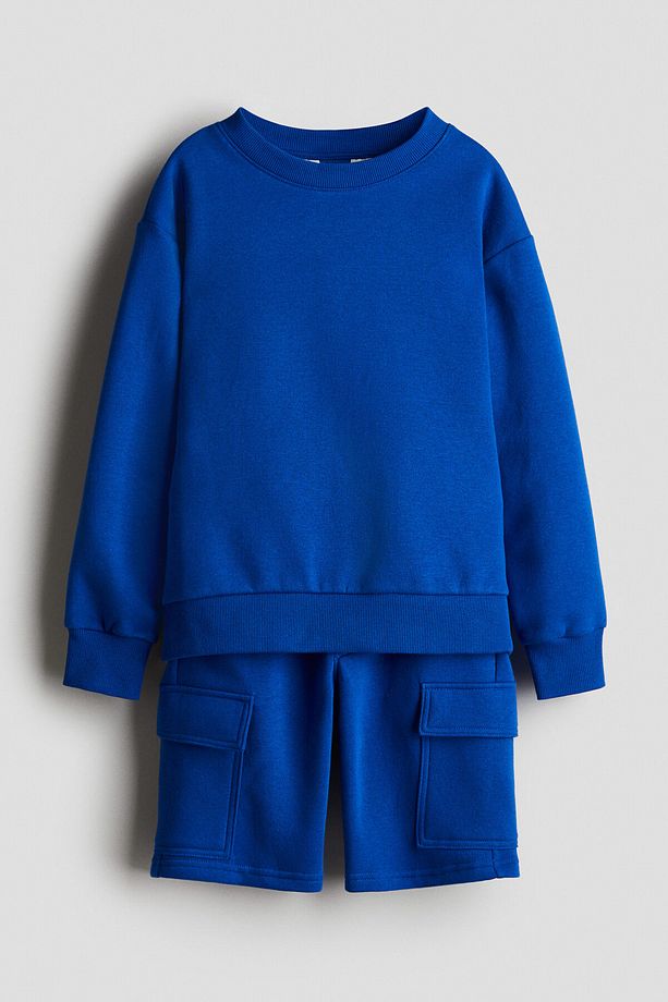 2 Parçalı Sweatshirt ve Şort Set - 1