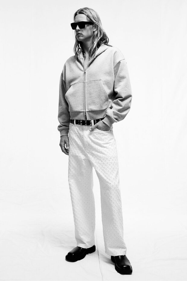 Kapüşonlu ve Fermuarlı Üst Oversized Fit - 1