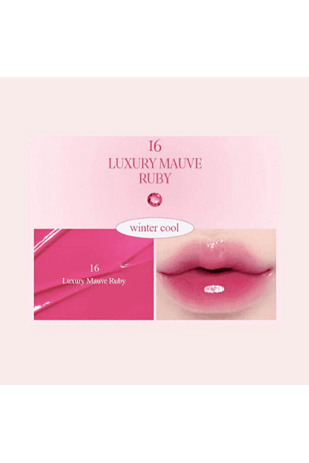Cleo Crystal Glam Lipstick - 16 Luxurious Ruby Mauve - 2
