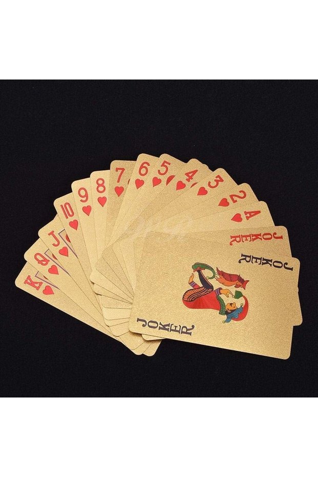 Gold playing Cards - Colorful Golden Dubai Souvenir - Burj (Tower) & Atlantis Design