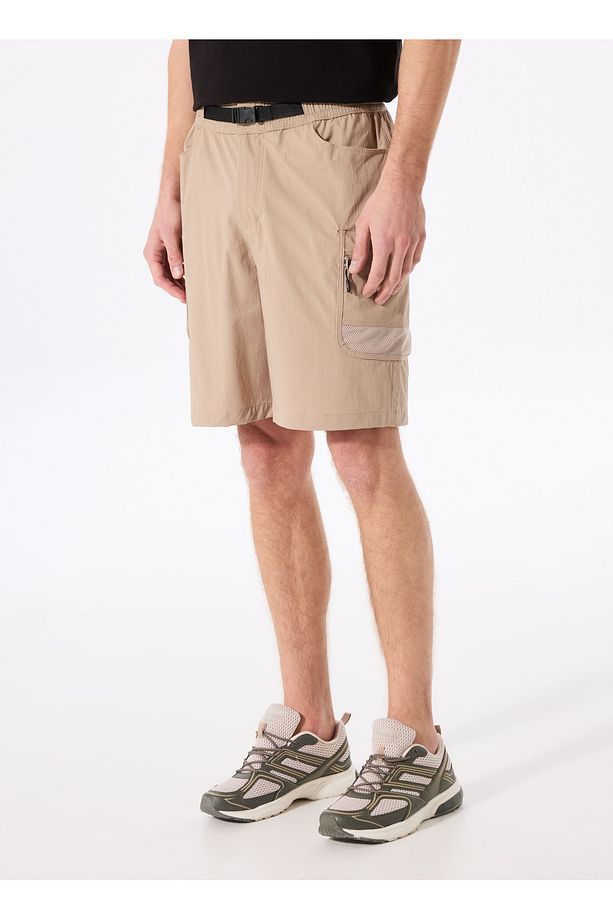 D5SM-SHT3932 Bej Relaxed Fit Baskılı Kargo Şort - 3