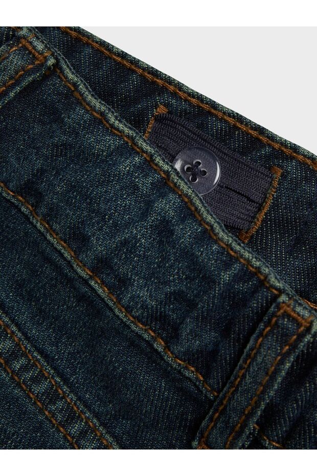 Jeans Vintage Dark Blue Denim Erkek - 4