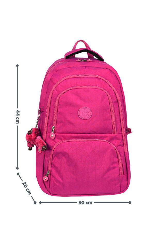 Crinkle Fabric Lightweight Backpack - Suitable for School/Daily Use, Waterproof, Multi-Compartment - 1