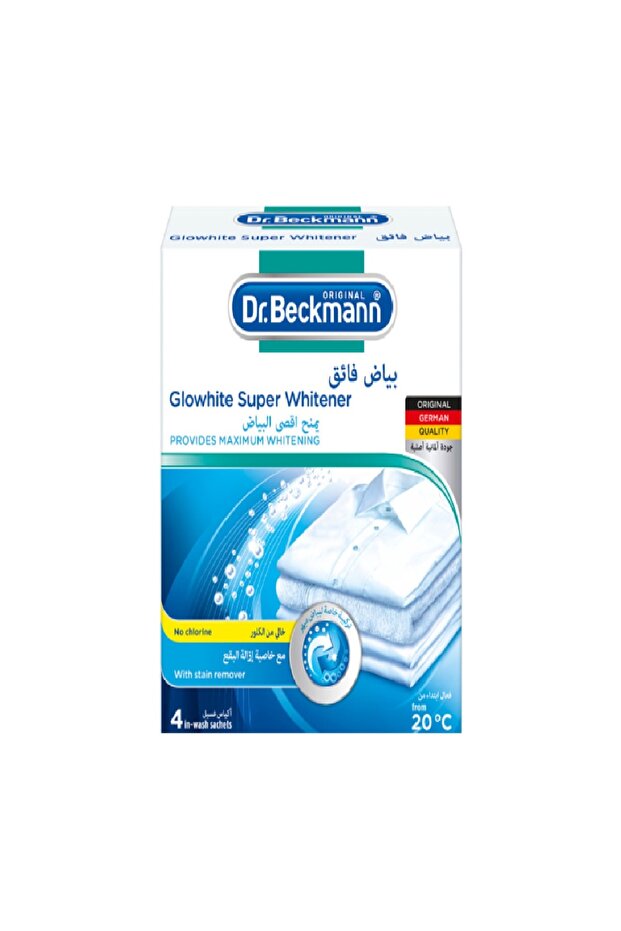 Dr. Beckmann Ultra White gives white clothes their bright white look again 4 x 40 g