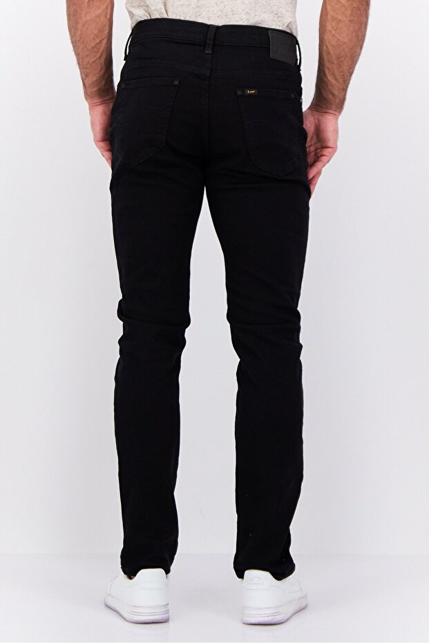 بنطلون جينز رجالي ضيق قابل للتمدد، أسود - 3