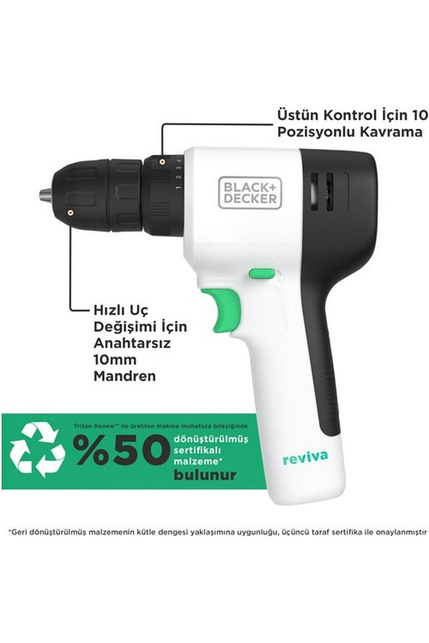 Re Revhd12c-qw 12v Şarjlı Darbeli Matkap - 1