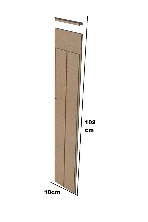 Iskandınav Model( 18 X 102 Cm )dekoratif Duvar Paneli Boyanabilir Ahşap 6 Mm Ham Mdf Duvar Paneli - 3