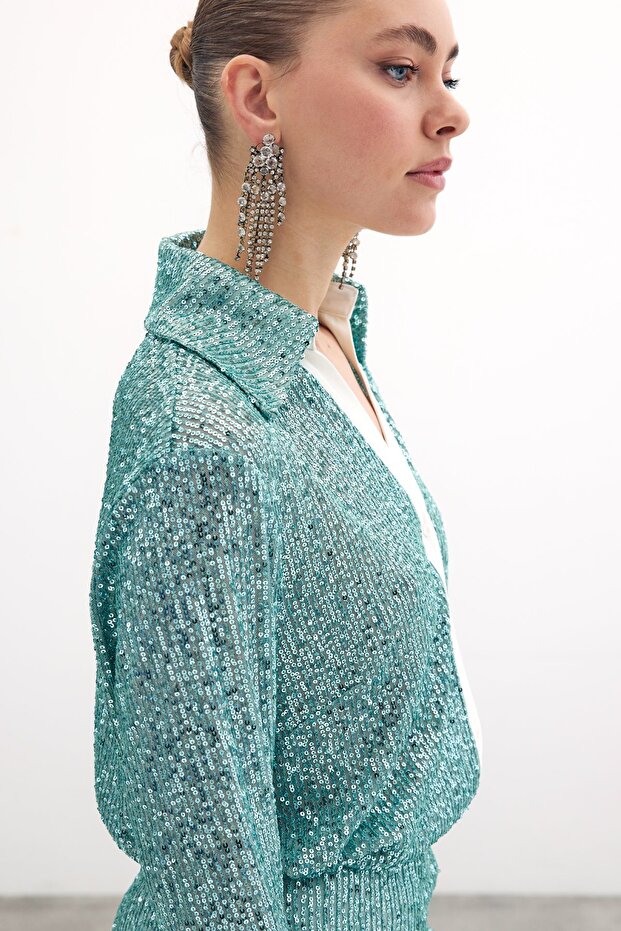 Salaş Payet Gömlek - Mint - 5