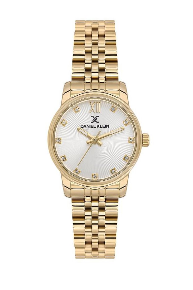 Dkf.1336.04 Steel Plated Stone Design Gold Women's Wristwatch