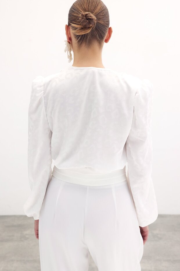 بدلة للجسم منقوشة - بلوزة إكرو - 6