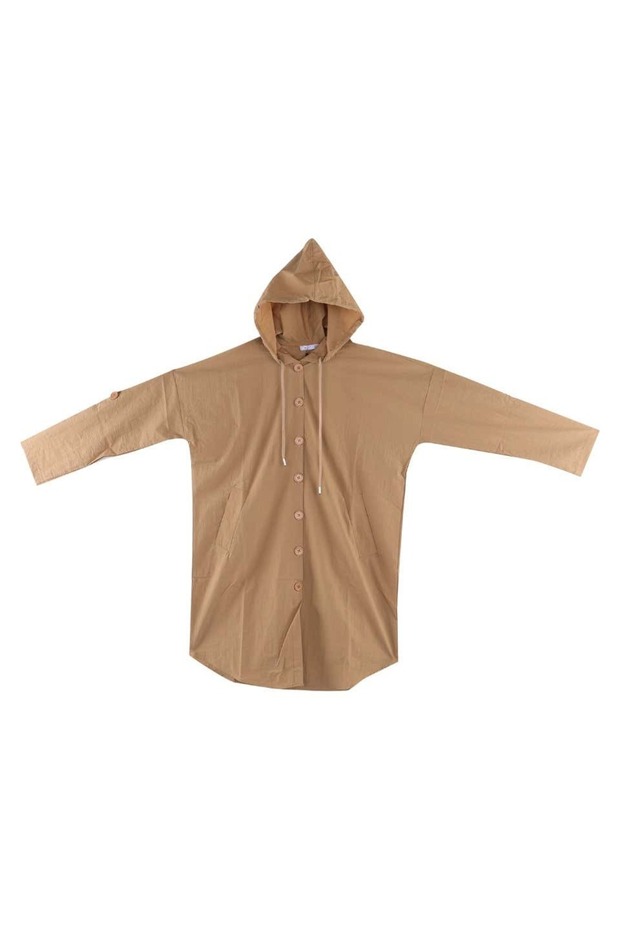 معطف واق من المطر مقنعين - 1