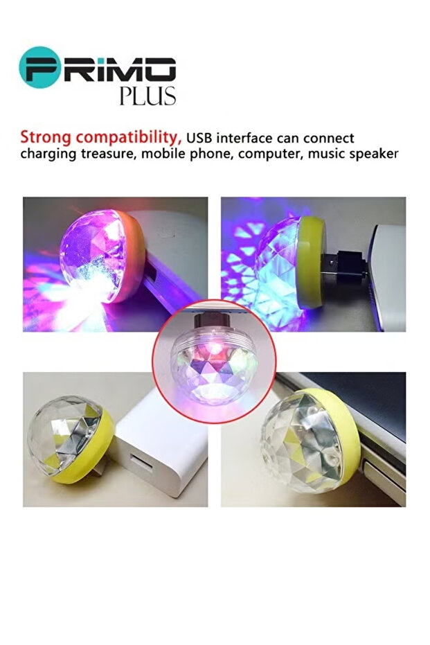 Multi-color LED Mini USB Port Lamp - 8
